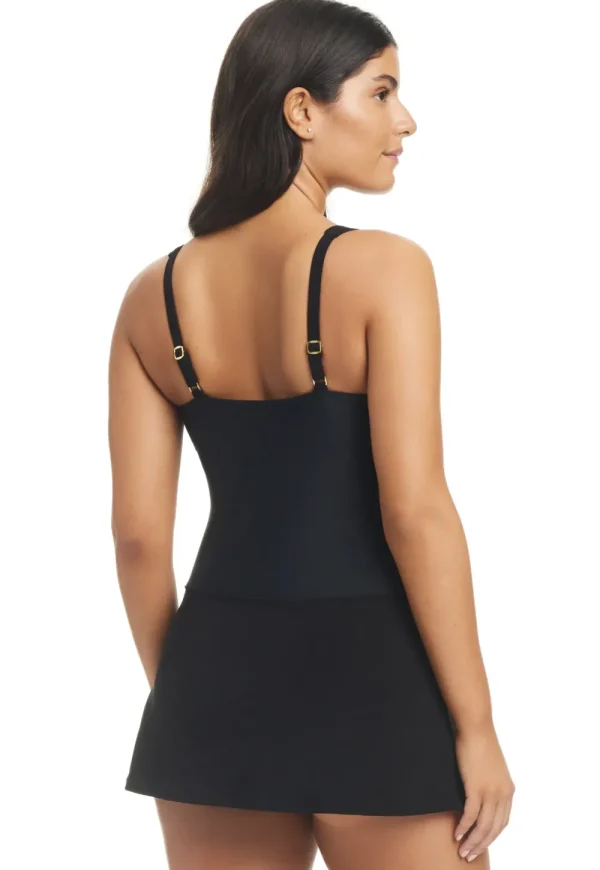 New Beyond Control Square Neck Grommet Swim Dress Underwire 1pc | One Piece