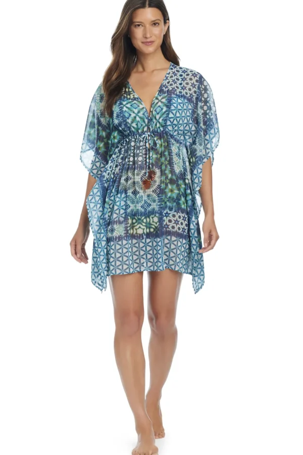 Hot Bleu En La Playa Patchwork Caftan Beach Tunic | Coverups & Resortwear