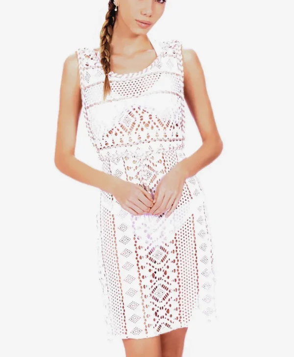 Clearance Despi White Lace Braid Tank Dress Beach Dress | Coverups & Resortwear