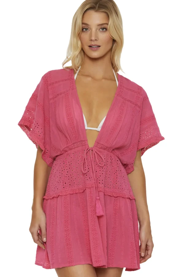 Fashion Siena Eyelet Trim Kimono ge Coverups & Resortwear