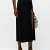 Discount Tess Rosette Trim Midi Skirt Black Swim Skirts | Skirt