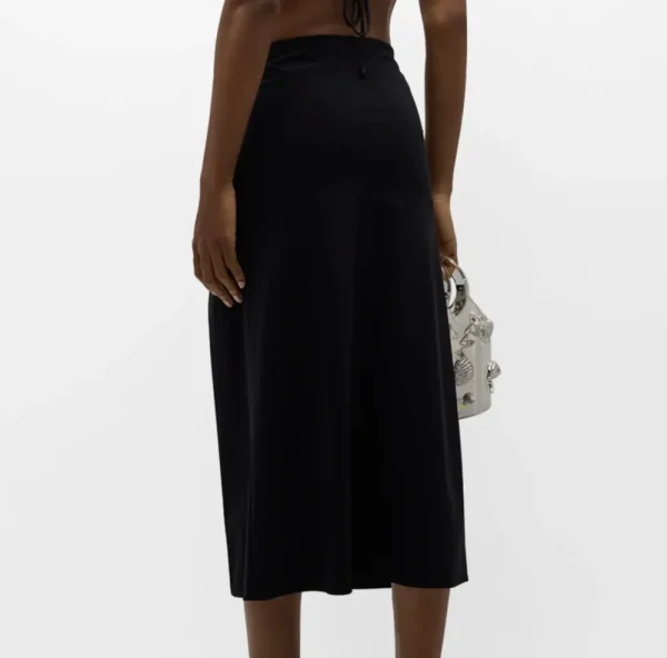 Discount Tess Rosette Trim Midi Skirt Black Swim Skirts | Skirt