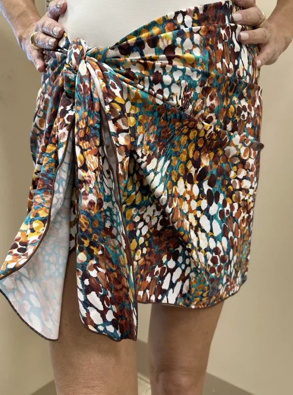 Fashion Swim Fabric Sarong Africa Brown Pareos & Sarongs | Coverups & Resortwear