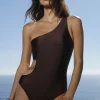 Clearance L’Agence Ava One Shoulder Cut Out 1pc Black One Shoulder | Bikinis