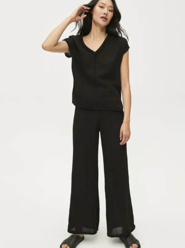 Best Double Gauze Susie Pant Black, White, or Pebble Beach Pants | Coverups & Resortwear