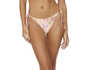 Clearance Pq Bahia Wavy Beaded Tie Side Bottom Teeny Tie Side | Bikinis