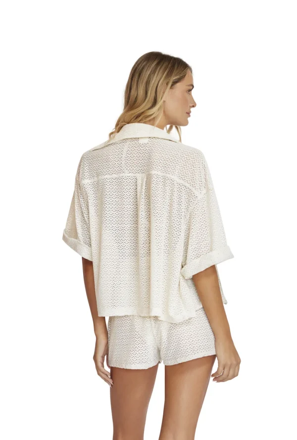 Hot Pq cotti Blake Crochet Button Front Top Knit Top | Coverups & Resortwear