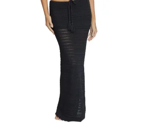 Outlet Pq Eclipse Black Crochet Maxi Skirt Coverups & Resortwear