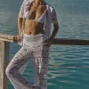 Fashion Pq Water Lily High Waist Lace Pants White Beach Pants | Coverups & Resortwear