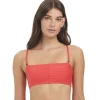 New Sanctuary Refresh Rib Bandeau Top Red D+ | Bikinis