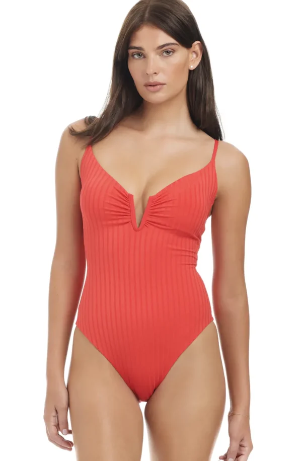 Outlet Refresh Rib V-Wire Plunge 1pc Red, Black, OR White One Piece