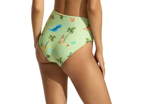 Sale Seafolly Isla Palm Hi Waist Bottom Hi-waist | Bikinis