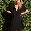 Sale Antibes Gauze Dress Pacific Navy Beach Dress | Coverups & Resortwear