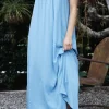 Outlet Tulum Maxi Dress in Blue Beach Dress | Coverups & Resortwear