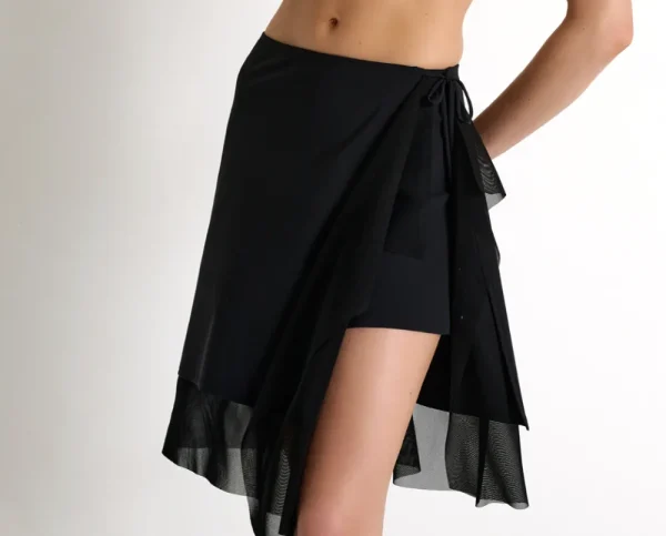 Online Swim Skirt With Mesh Pareo Blue, Black, or Red Swim Skirts | Pareos & Sarongs