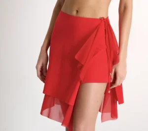 Online Swim Skirt With Mesh Pareo Blue, Black, or Red Swim Skirts | Pareos & Sarongs