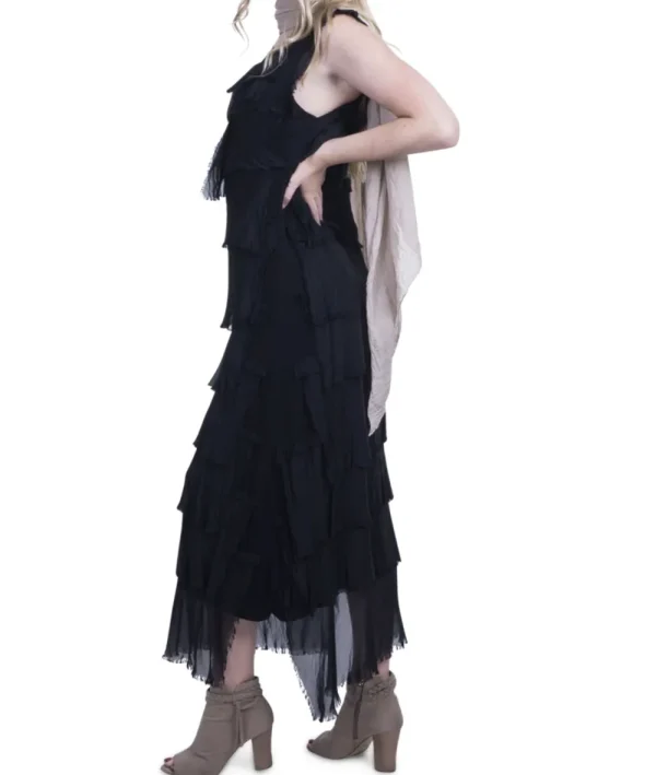 Outlet Silk Layered Maxi Dress Black, Pink, Navy, or White Dresses | Coverups & Resortwear