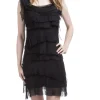 Discount Silk Layered Ruffle Dress Black, Hot Pink, Navy, or White Dresses | Coverups & Resortwear