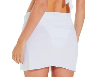 Fashion Core Karen Twist Mini Pareo Skirt White Swim Skirts | Skirt