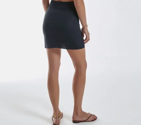 New Core Karen Twist Mini Pareo Skirt Black Swim Skirts | Skirt