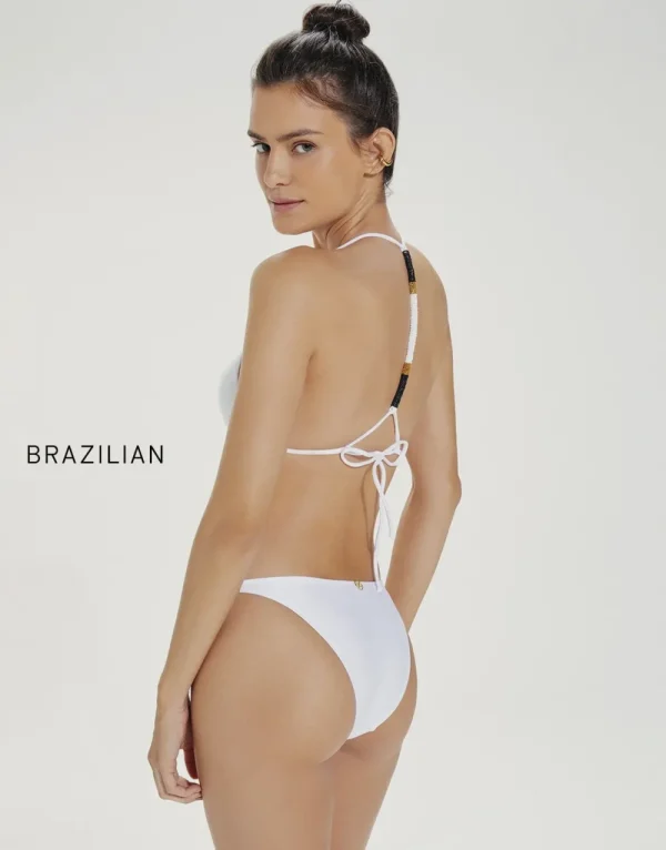 New Vix Ella Bottom Brazilian White Bikinis