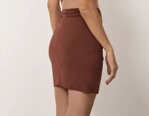 Online Karen Twist Mini Pareo Skirt Brown Skirt | Coverups & Resortwear