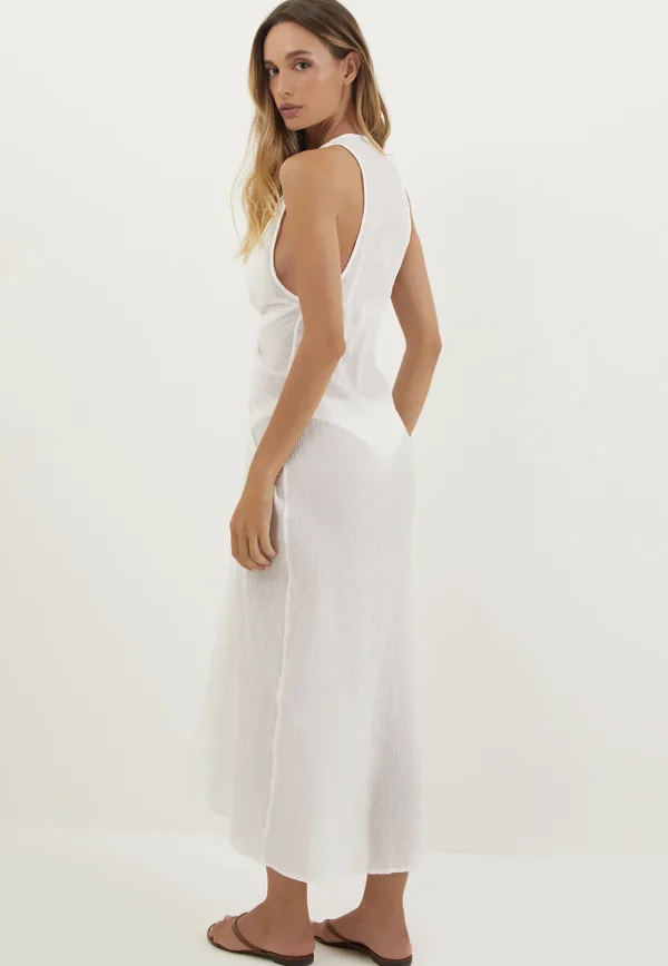 New Off White Mita Long CoverUp Coverups & Resortwear