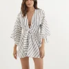 Sale Serpentine Stripe Perola Knot Cover Up Coverups & Resortwear